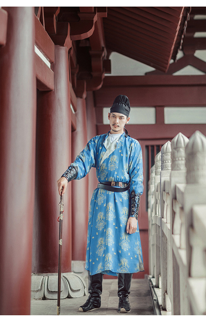 卯时寄燕然花朝记汉服长安十二时辰唐制复原款印花圆领袍淘宝网