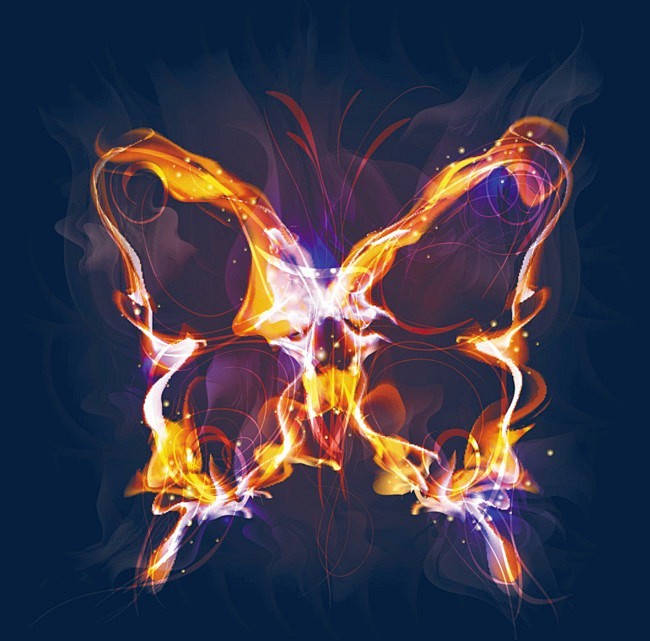 高清梦幻蝴蝶光效图片png