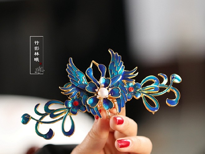 明制汉服凤冠头饰立体凤凰发簪唐风发钗汉服配饰女盘发发冠重工淘宝网