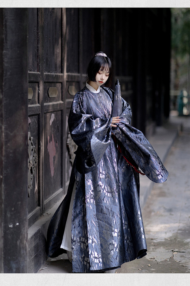 挽纱坊汉服蓝色汉服明制圆领袍男女款现货傲旋淘宝网