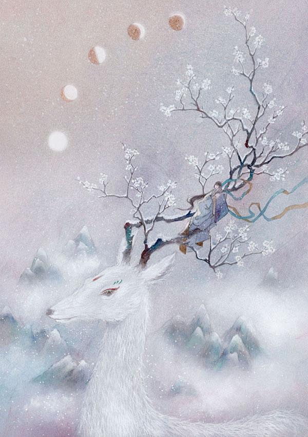 梅花鹿与小仙女