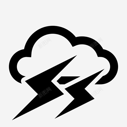闪电云自然图标高清素材标识页面网页平面电商创意素材png素材