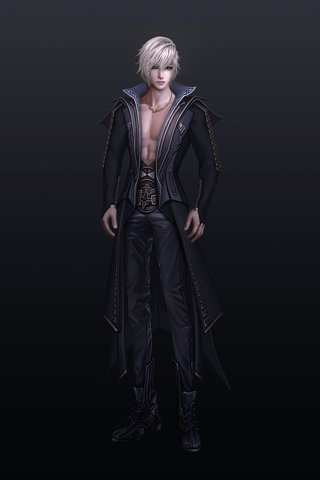 韩风男角色原画