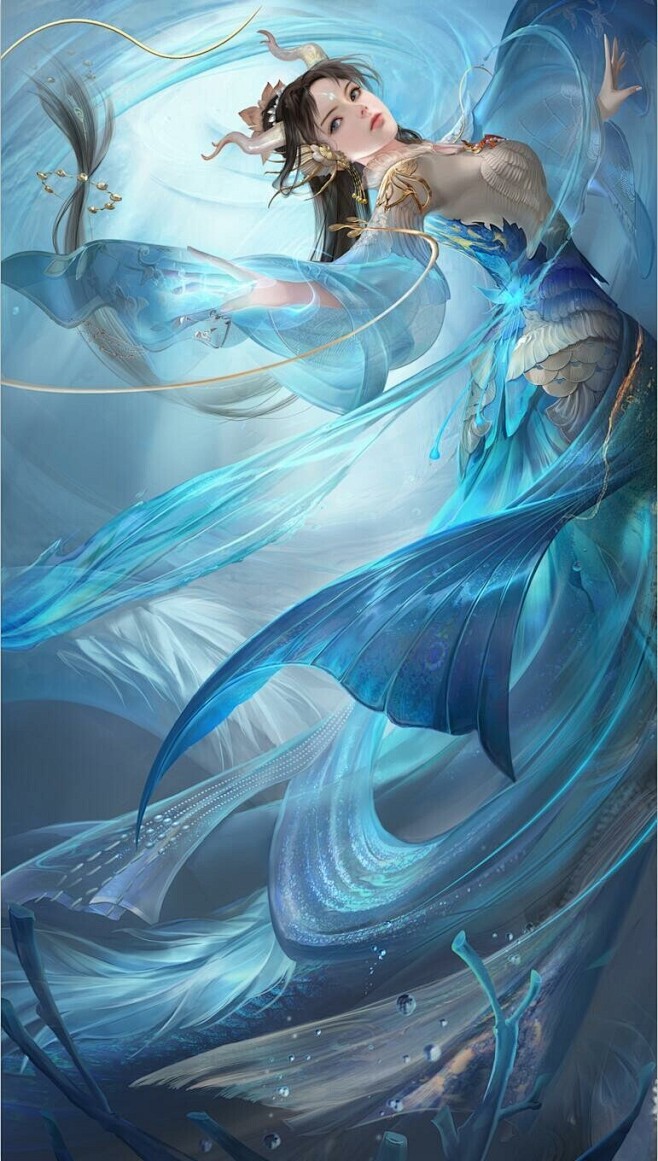 19:42:19大话西游龙女中国风美宣人物立绘人造人三胖子同采自www