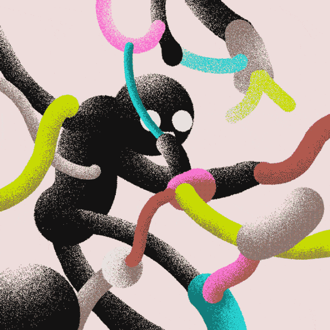 12:39:51迷人的gif动画 by ori toor插画撑着伞同采自weibo