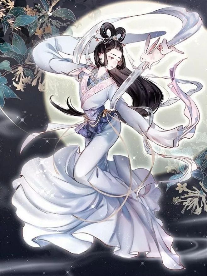 14:36:21黄钰涵 嫦娥奔月1喜欢古风手绘随心的同采自www