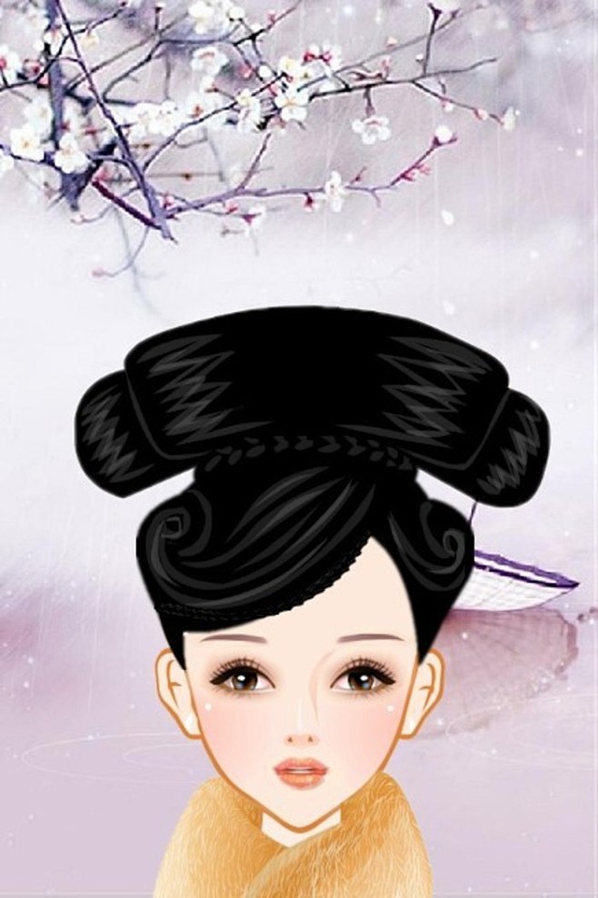 古代发型插画欣赏