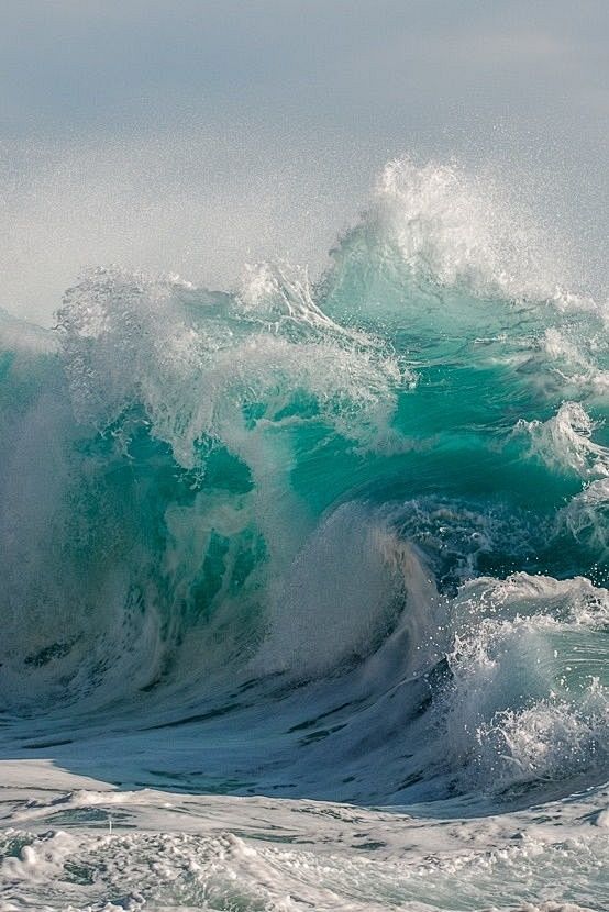 惊涛骇浪之美漂亮的蓝色海浪唯美图片