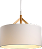 kc北欧风格现代创意简约灯具卧室书房餐厅单头木布艺灯罩个性吊灯