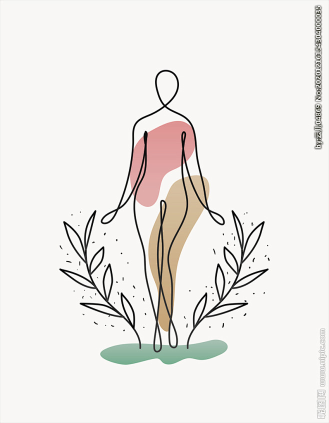 樱花琳从luhan-mika转采于2021-09-02 17:42:25简笔抽象女人我的插画