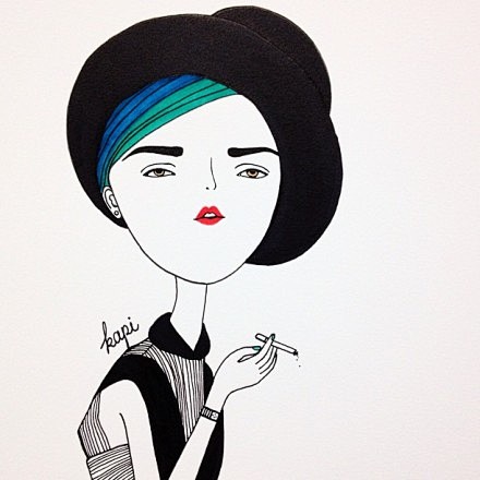 可爱的卡通短发女生送给你们当头像