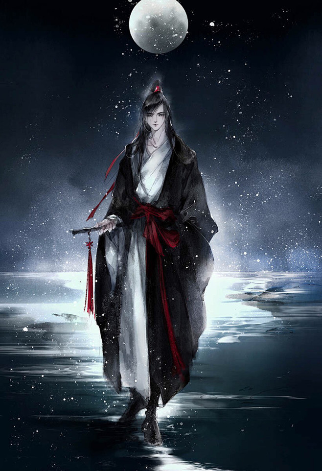 魔道祖师同人插画长阳绘