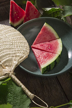 实物素材-花瓣网|陪你做生活的设计师 | 西瓜和蒲扇图片素材