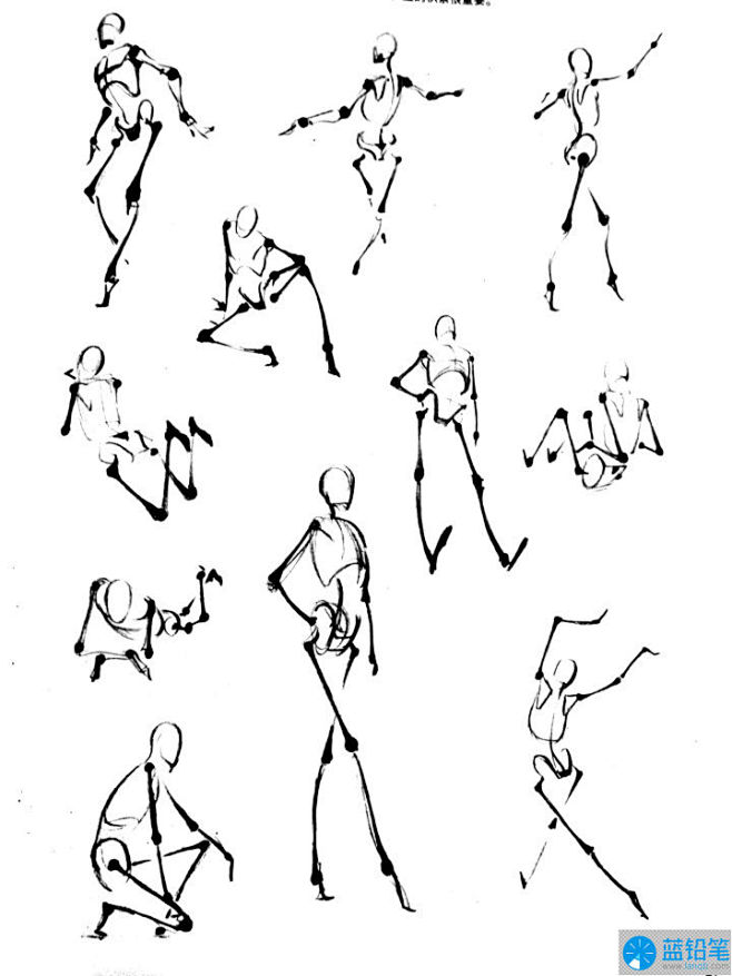 线稿呢接下来我就要介绍绘画学习第二步人体也许有人会人体结构火柴人