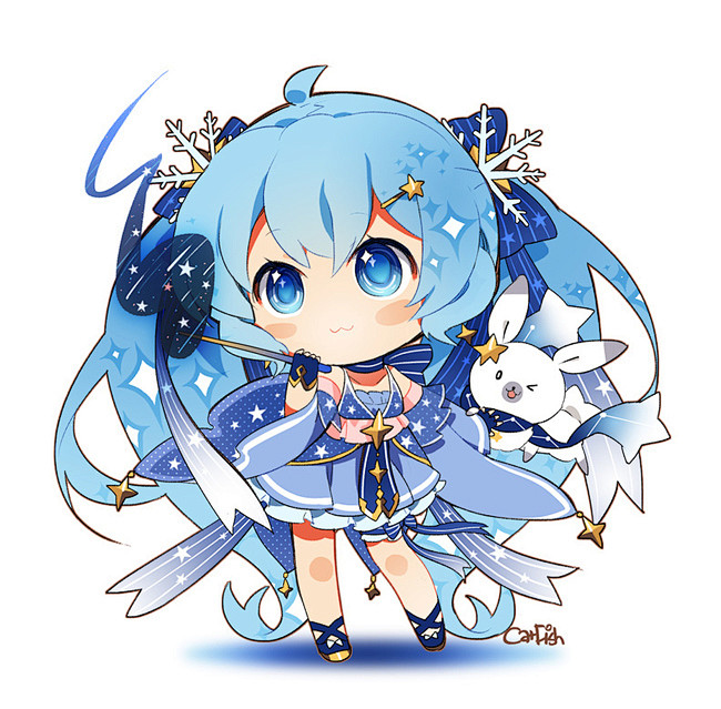 vocaloid初音未来同人图插画壁纸雪miku2017半次元第一中文cos绘画