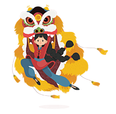 醒狮-花瓣网|陪你做生活的设计师 | 舞狮子png