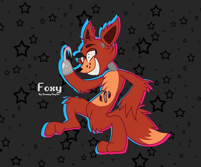 cartoon foxy by gumm.