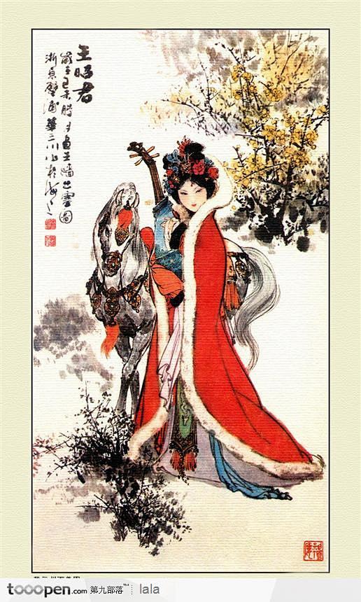 15:02:48拿着琵琶的淑女古典工笔仕女图俏佳人古装同采自www