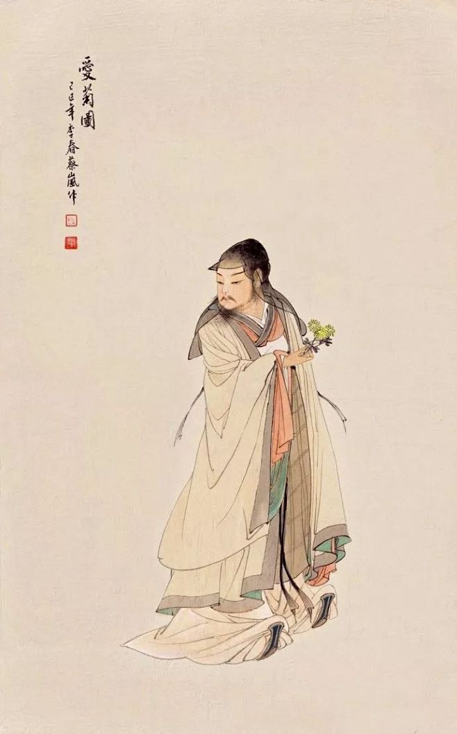 欣赏蔡岚工笔古典人物画集设色卷50幅