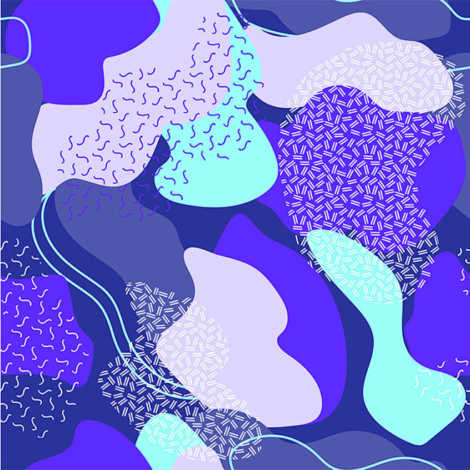 时尚创意几何色块拼贴抽象元素图形h5页面海报背景设计矢量图素材淘宝