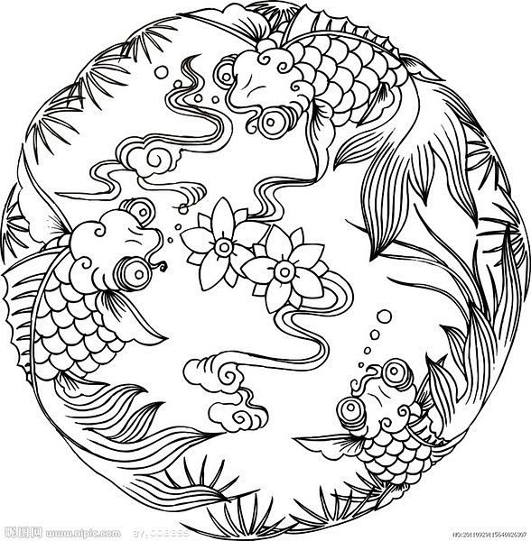 中国传统吉祥鱼纹