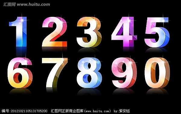 立体数字阿拉伯数字艺术字