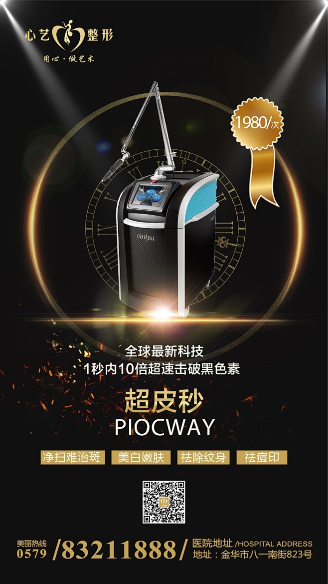 整形美容海报皮秒激光医美