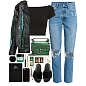 A fashion look from August 2017 featuring crop shirt, real leather jackets and destroyed jeans. Browse and shop related looks.