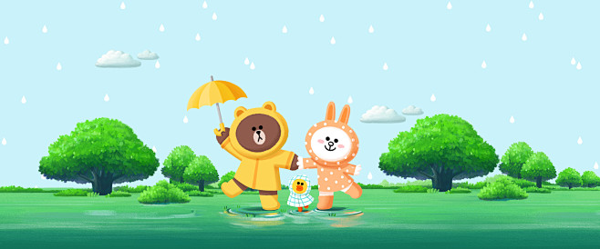 line friends海边图片