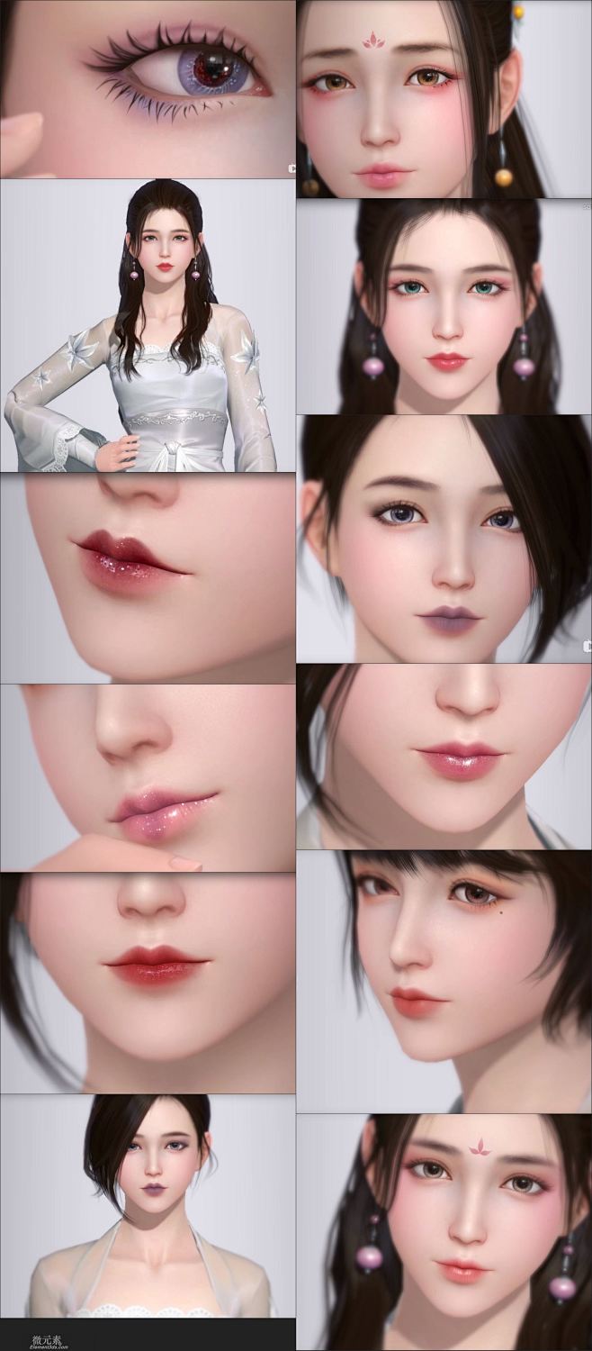 3d游戏捏脸215336微库微元素element3dscom