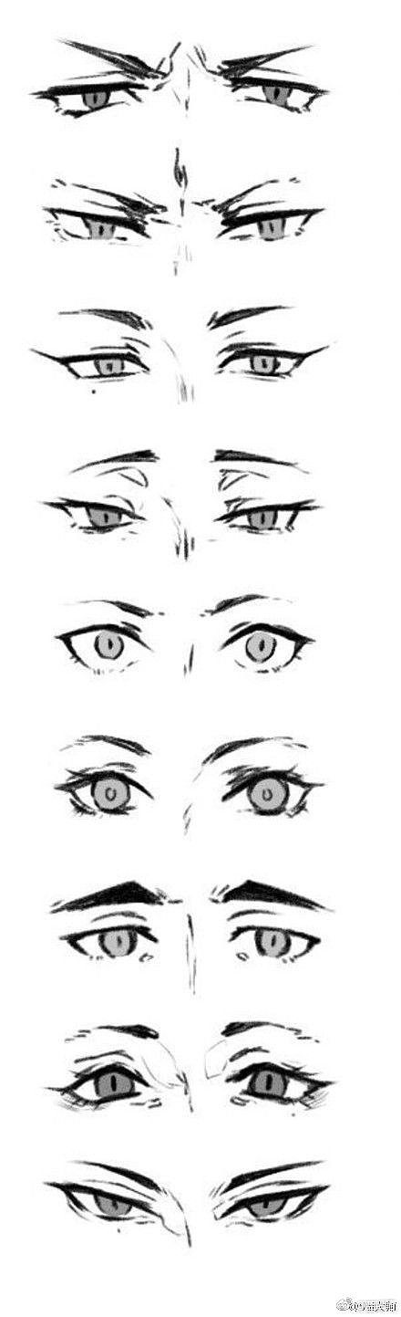 怎么画漫画男生的眼睛图片
