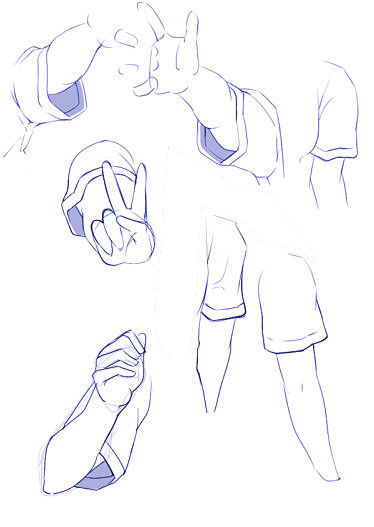 绘画参考各个角度的人体手臂的姿势参考人体素材