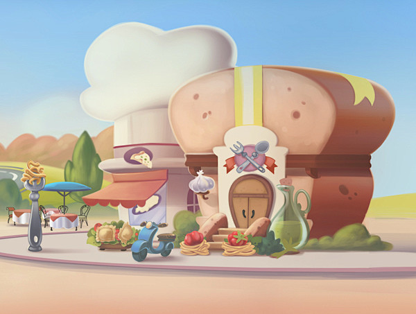 17:34:07场景 q版卡通背景简ㄚ,该采集也在以下画板加载更多