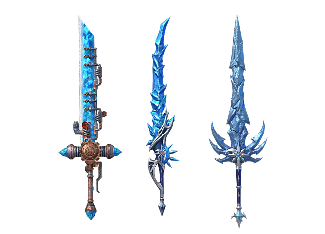 冰雪剑冰之刃冰雪武器寒冰神剑传奇武器冰雪大刀03