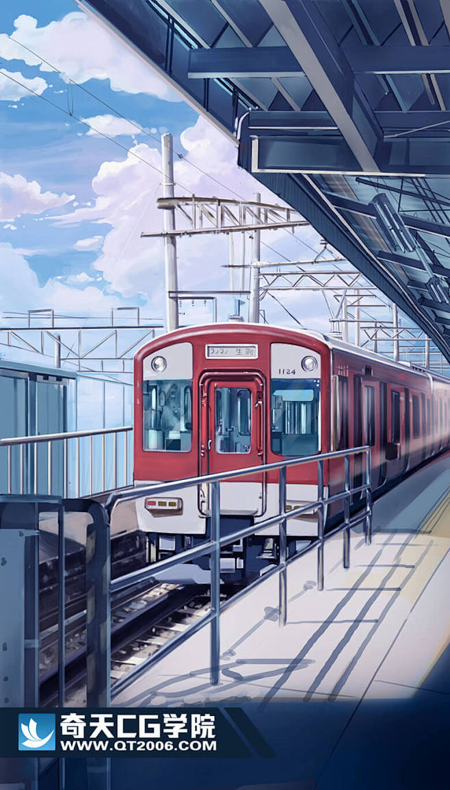 动漫高铁站图片图片