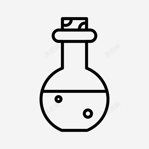 烧瓶化学实验室图标页面网页平面电商创意素材