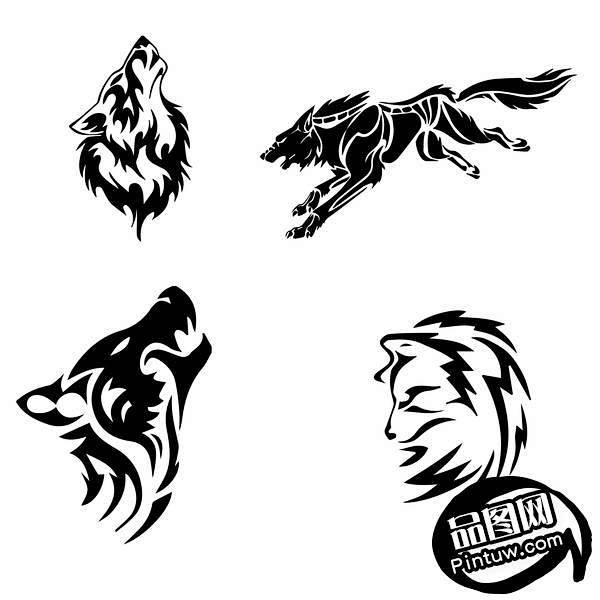 狼会徽-25矢量_15 狼图腾 狼图标 商业logo 狼在叫 狼的图案 创意狼