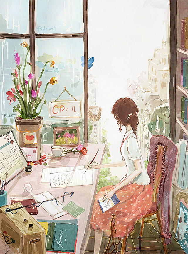 总有一束光能照亮我们的生活作者韩国插画师endmion1转小清新手绘67