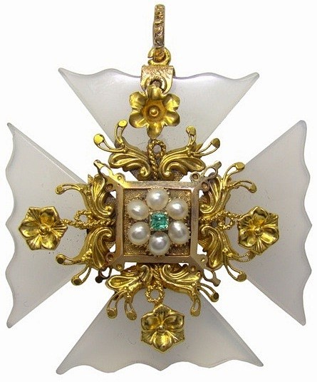 格鲁吉亚玉髓宝石马耳他十字架