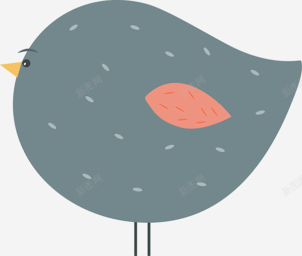 卡通可爱胖胖的小鸟矢量图免费下载页面网页平面电商创意素材