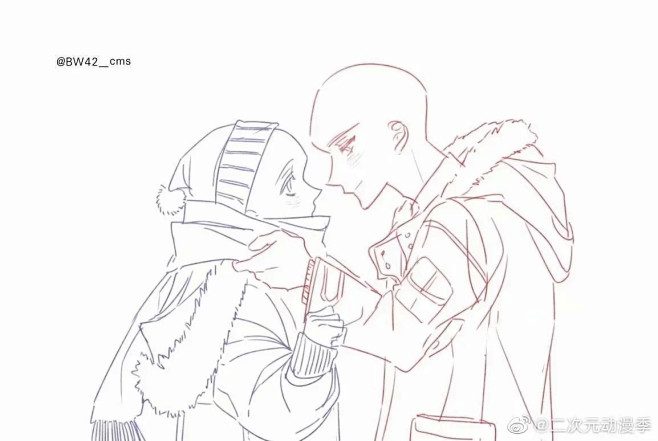 双人绘画素材情侣间的互动参考