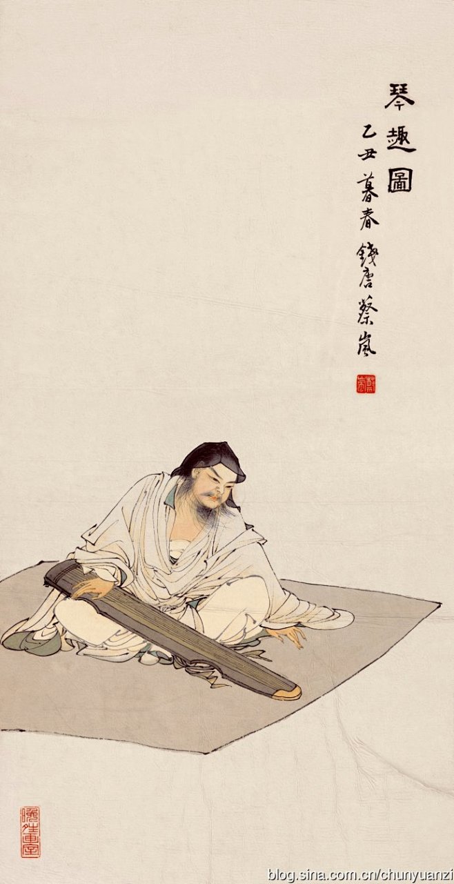 转载蔡岚工笔人物画集