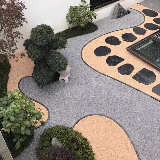日式枯山水白砂石砾石小石子铺面造景装饰石头庭院铺路白色水洗石淘宝