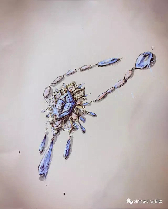 如此逼真的巴洛克风格珠宝手绘设计原稿第二期太吸睛啦