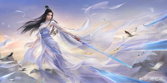 78杨如卿作品cg游戏人物插画cg古风美女