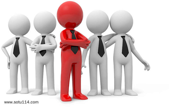 领导合作商务3d小人