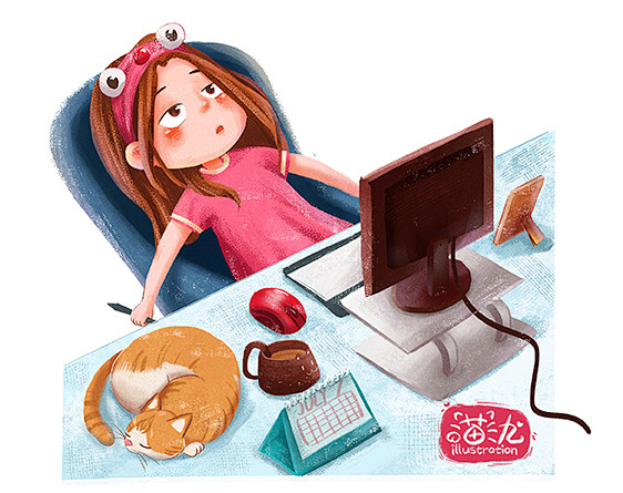 喵九匠一只不知道画啥只好葛优瘫的喵九