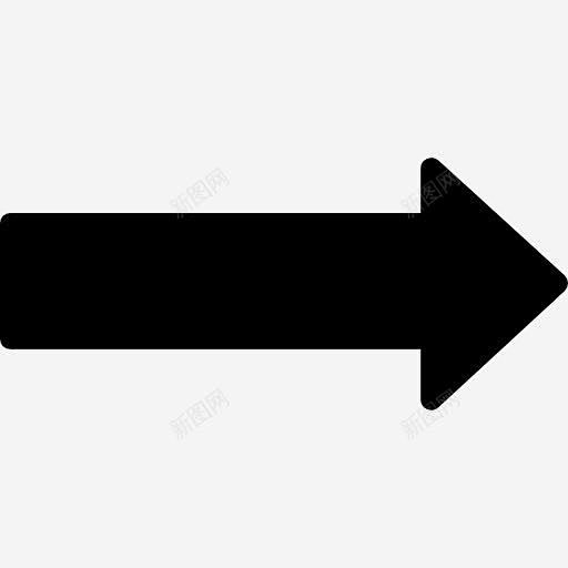 右长黑箭图标平面电商创意素材