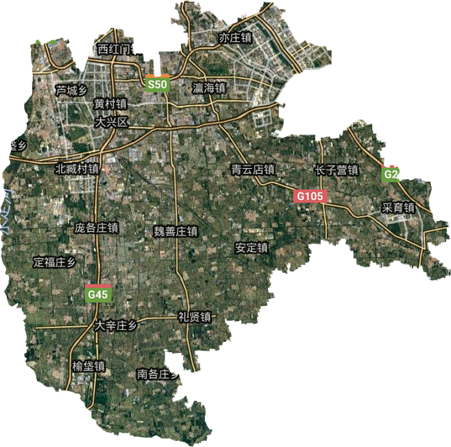 大兴区高清卫星地图大兴区高清谷歌卫星地图