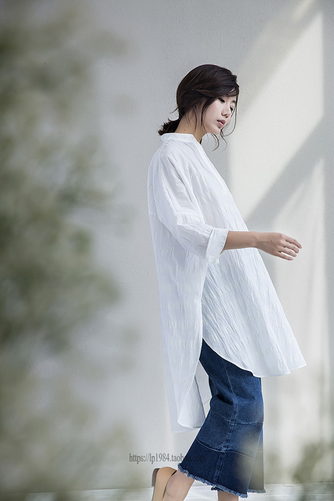 棉麻休闲女装摄影文艺复古风格网拍森系小清新拍摄茶服装模特拍照淘宝